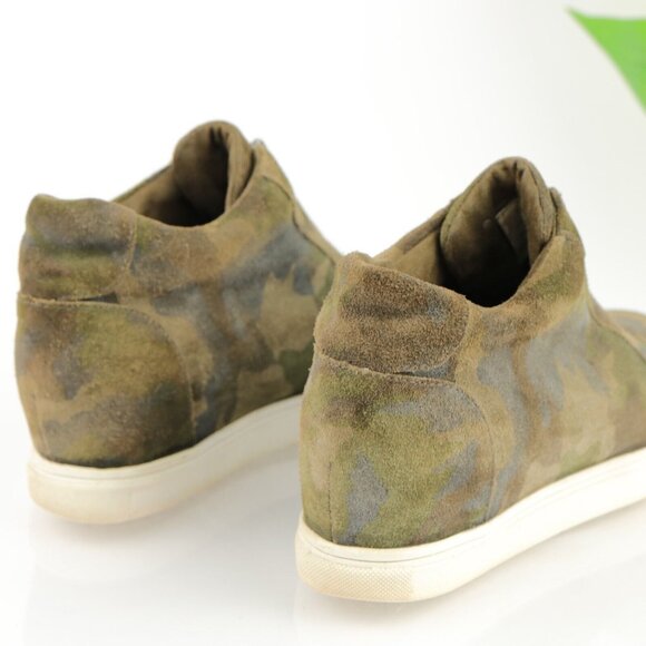 Blondo Womens Glenda Boot Size 9 Waterproof Camo Green Suede Hidden Wedge Heel - Picture 3 of 12